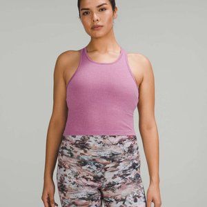 NWOT Lululemon Ebb to Street Cropped Racerback Tank Top - Velvet Dust
